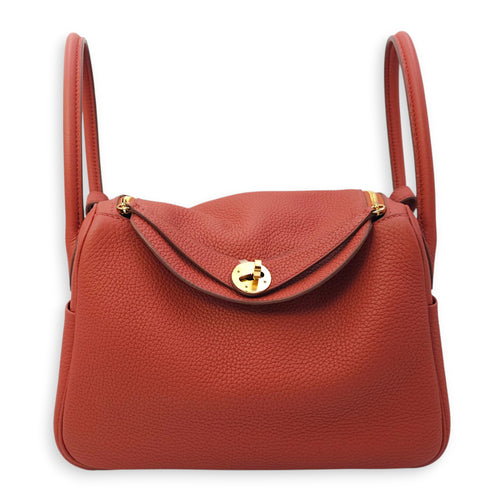 Lindy 26 Brique in Clemence, Gold hardware