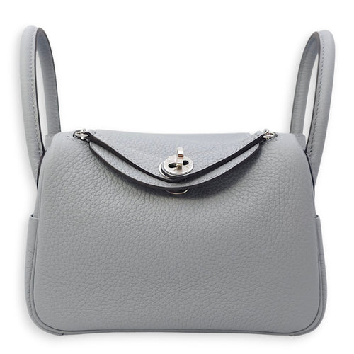 Lindy II Mini Gris Pantin in Clemence, Palladium hardware