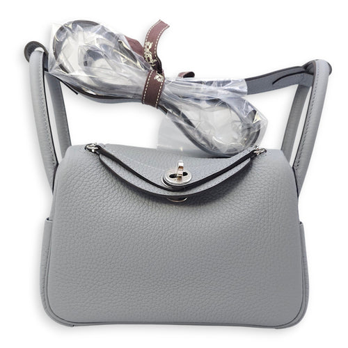 Lindy II Mini Gris Pantin in Clemence, Palladium hardware