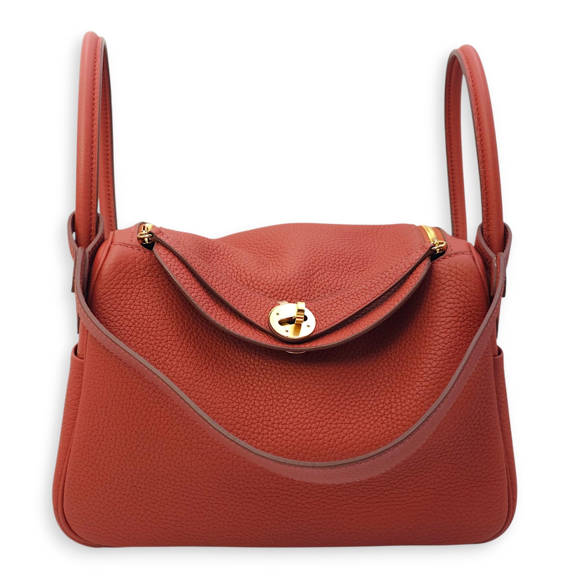 Lindy 26 Brique in Clemence, Gold hardware