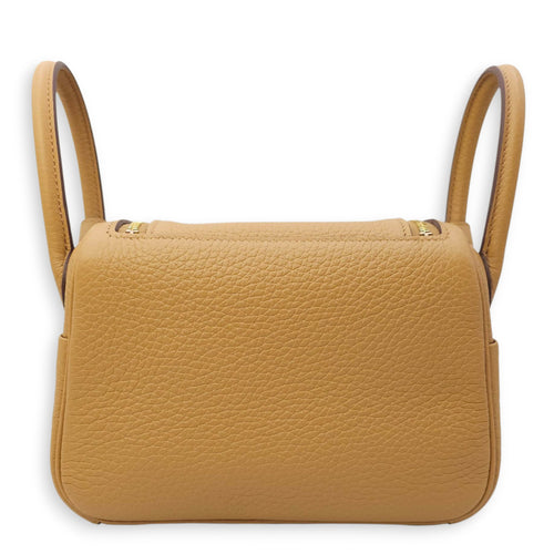 Lindy II Mini Biscuit in Clemence, Gold hardware