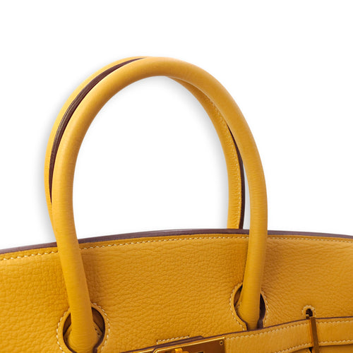 Birkin 35 Naturel Sable in Clemence, Gold hardware