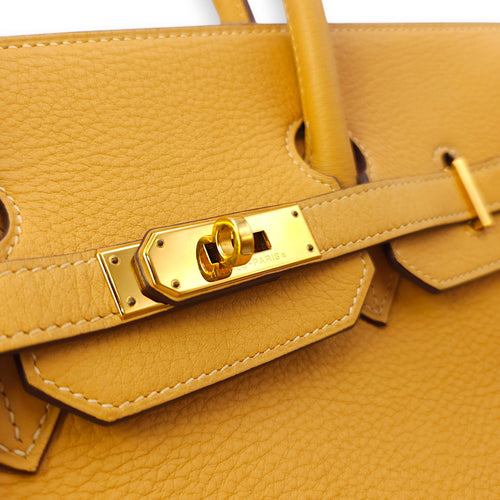 Birkin 35 Naturel Sable in Clemence, Gold hardware