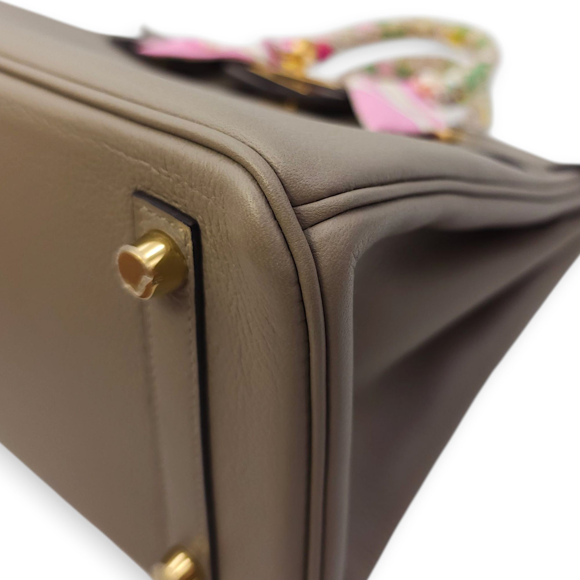 Birkin 25 Gris Asphalt Gold hardware