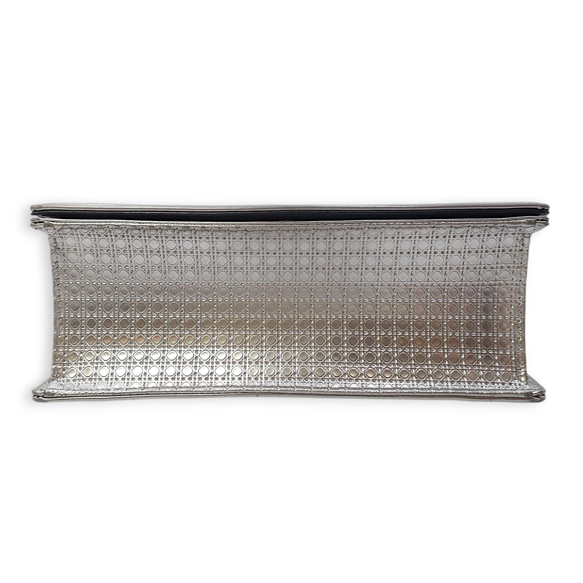 Diorama Medium Silver Shoulder Bag in Metallic, Silver hardware