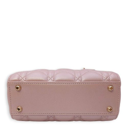 Lady Dior  Mini  Pink Crossbody Bag in Lambskin Gold hardware CL2511-16784 12