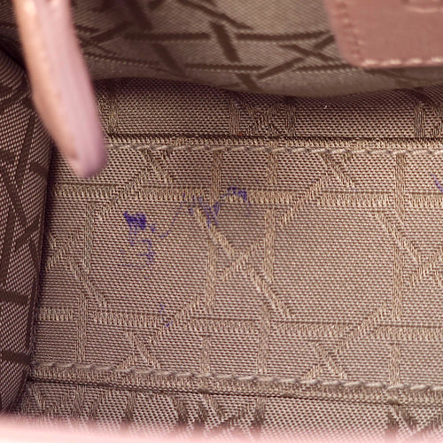 Lady Dior Mini Pink Crossbody Bag in Lambskin, Gold hardware