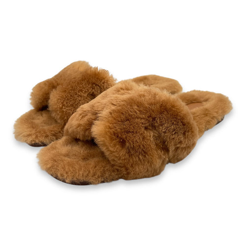 Oran 38 Naturel Sandals in Shearling