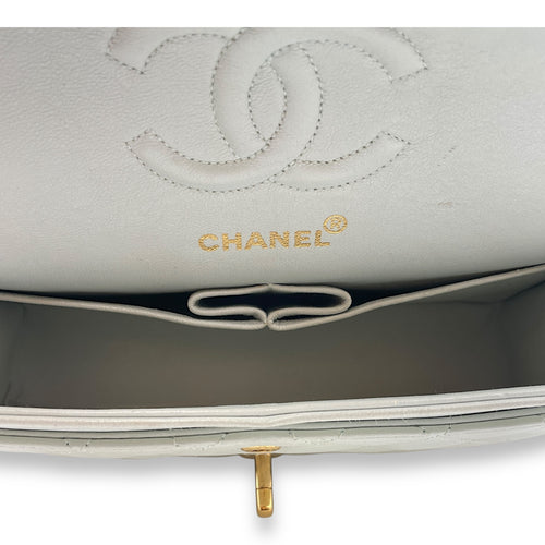 Vintage Classic Small Mint Double Flap Bag in Lambskin, Gold hardware