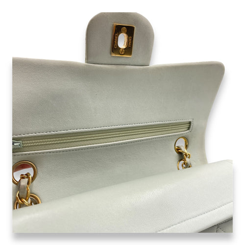 Vintage Classic Small Mint Double Flap Bag in Lambskin, Gold hardware