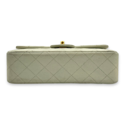 Vintage Classic Small Mint Double Flap Bag in Lambskin, Gold hardware