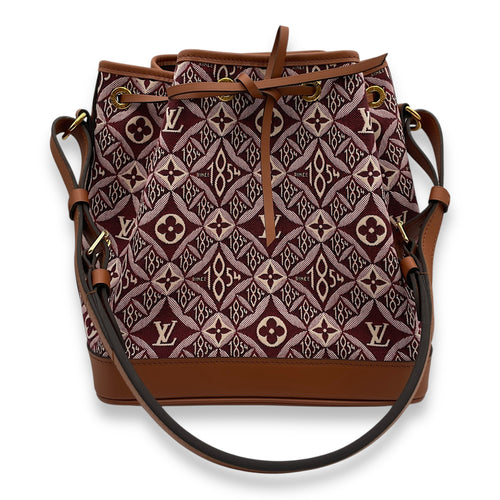 Noe Limited Edition Petit Bordeaux Bucket Bag in Canvas, Gold hardware