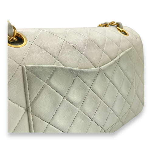 Vintage Classic Small Mint Double Flap Bag in Lambskin, Gold hardware