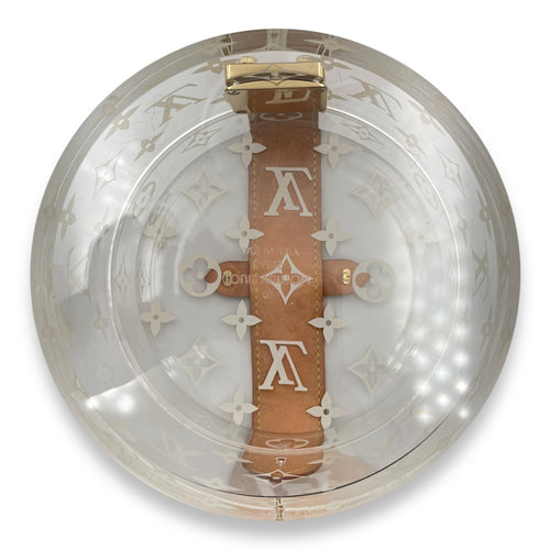 Monogram Scott Box Case in Calfskin/Plexiglass, Gold hardware