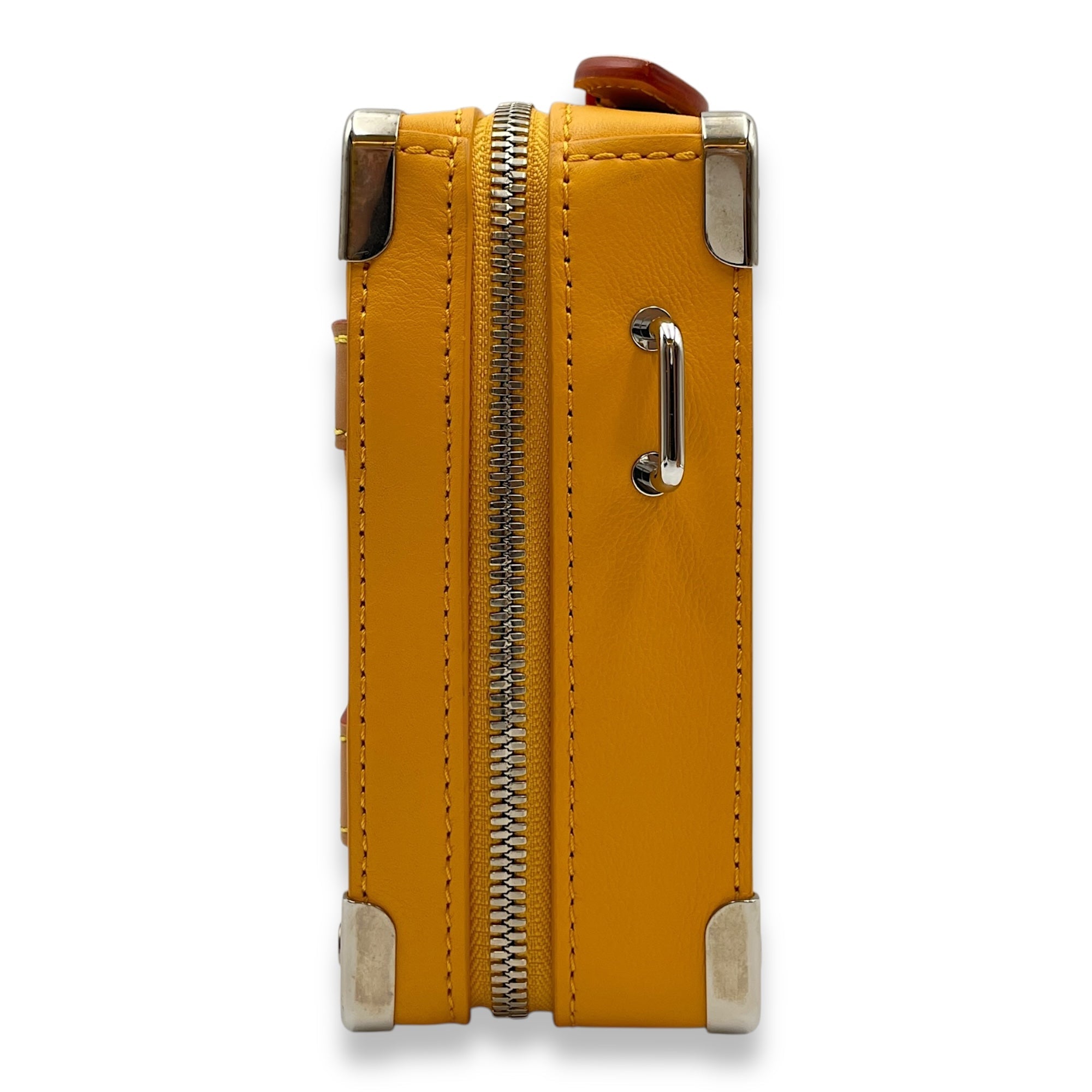Virgil Handle Others Saffron Soft Trunk in Calfskin Silver hardware CL2511-16886 4