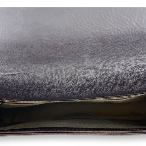 Le Boy Medium Purple Shoulder Bag in Calfskin, Ruthenium hardware