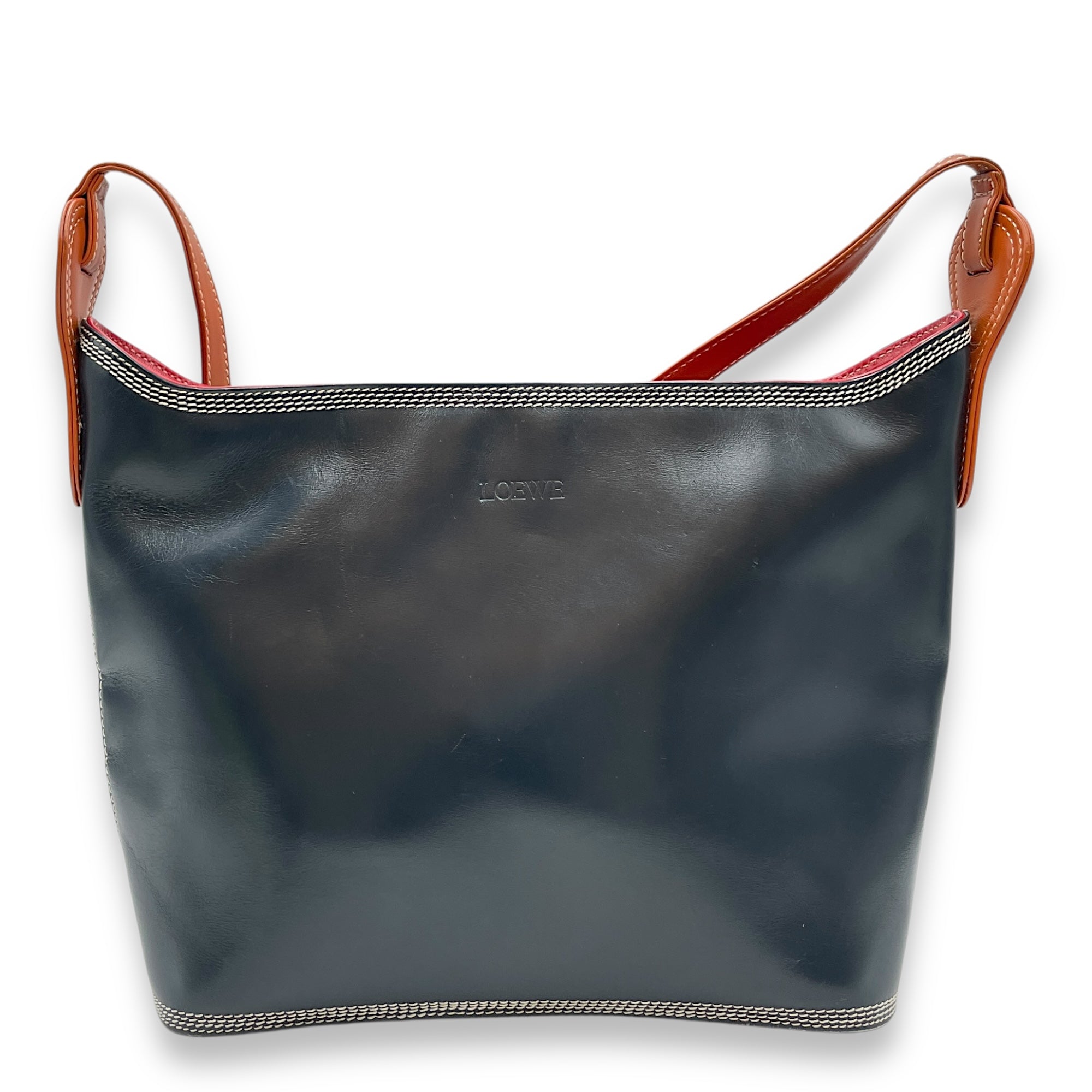 Le Boy Medium Purple Shoulder Bag in Calfskin, Ruthenium hardware