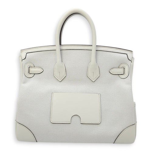 Cargo Birkin 25 Gris Platine in Swift/Toile, Palladium hardware