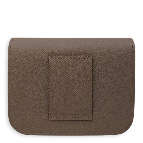 Constance Slim Etain Wallet in Epsom, Gold hardware