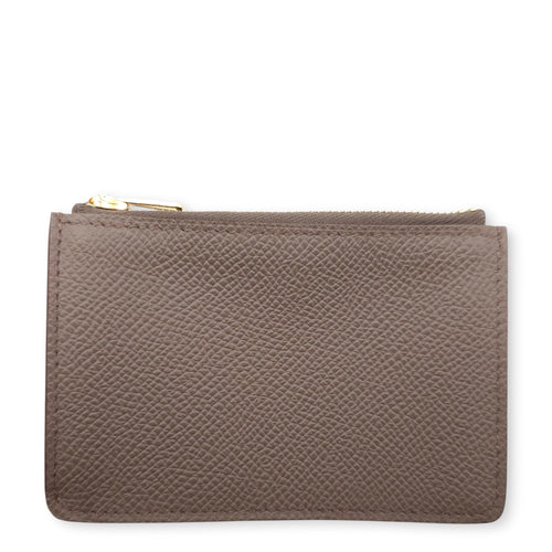 Constance Slim Etain Wallet in Epsom, Gold hardware