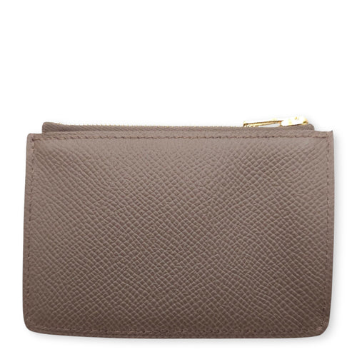 Constance Slim Etain Wallet in Epsom, Gold hardware