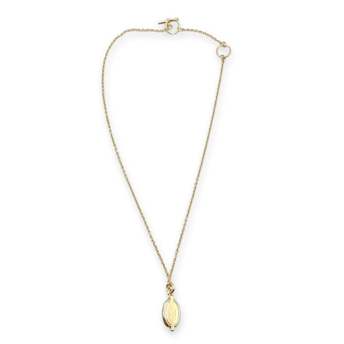 Mini Maillon Small Model Black Pendant, Gold hardware