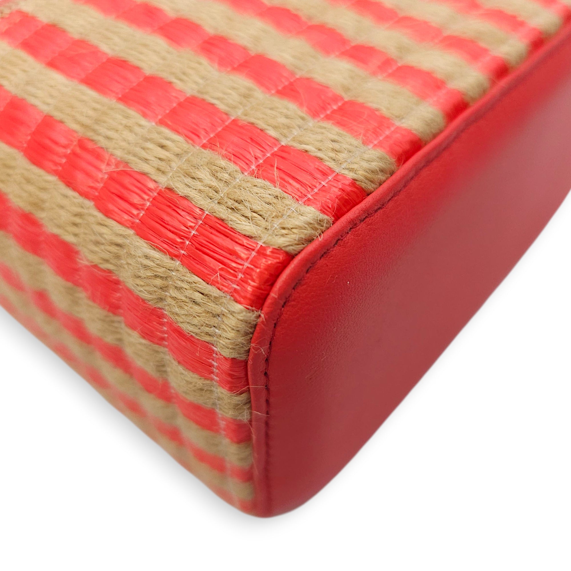 CC Multi-Color Vanity Bag in Raffia, Gold hardware