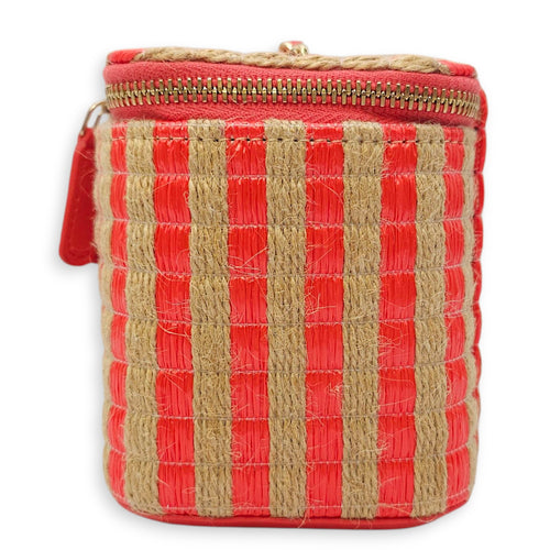 CC Multi-Color Vanity Bag in Raffia, Gold hardware