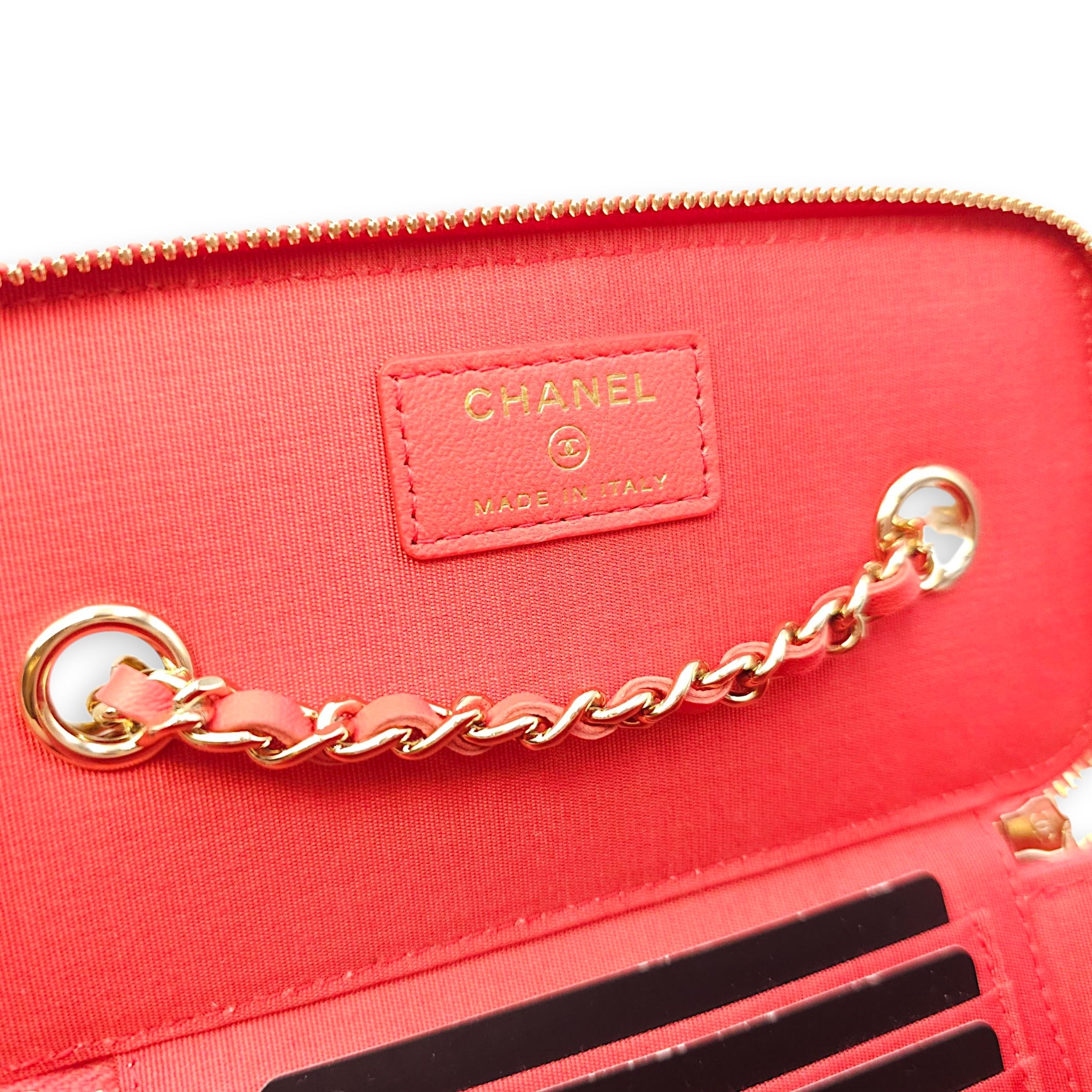 CC Multi-Color Vanity Bag in Raffia, Gold hardware