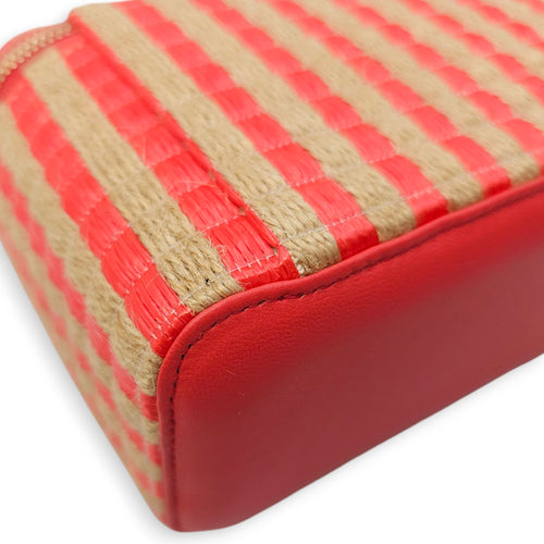 CC Multi-Color Vanity Bag in Raffia, Gold hardware