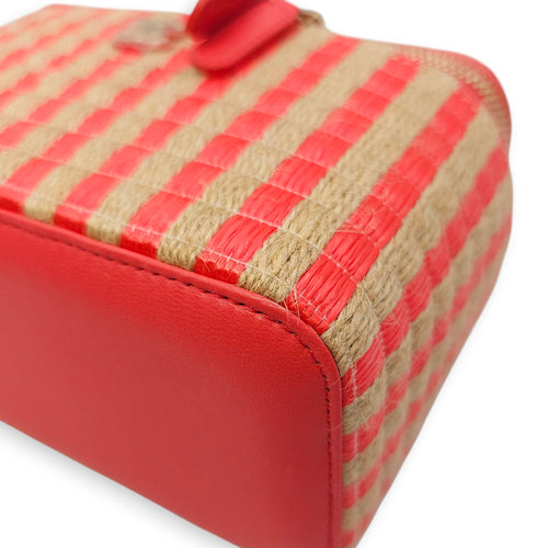 CC Multi-Color Vanity Bag in Raffia, Gold hardware