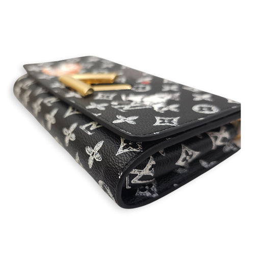 Monogram Catogram Portefeuille Twist Black Wallet on Chain, Gold hardware
