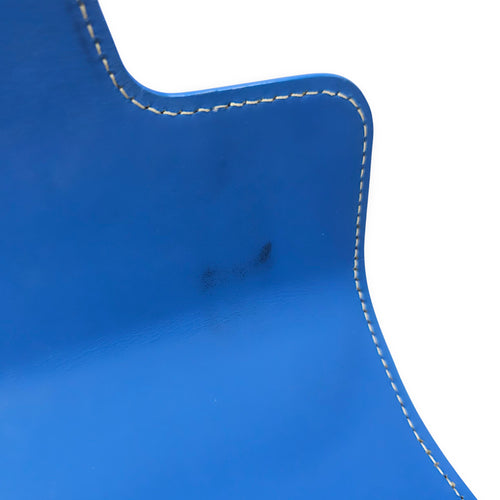 Saigon PM Blue Shoulder Bag in Canvas, Silver hardware