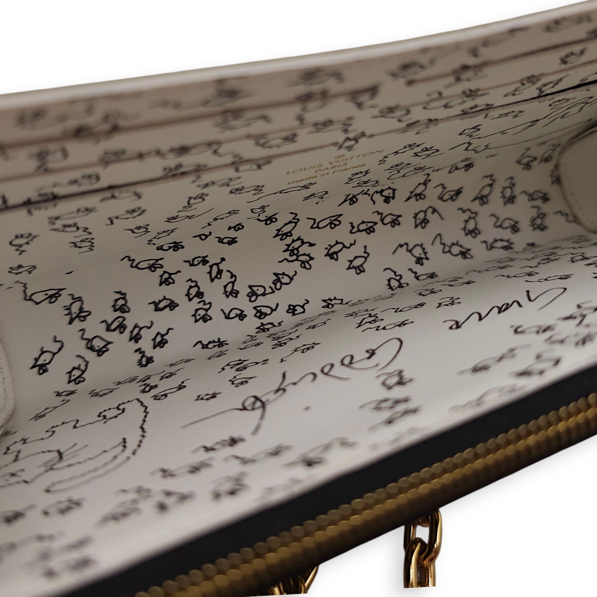 Monogram Catogram Portefeuille Twist Black Wallet on Chain, Gold hardware