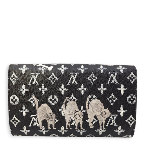 Monogram Catogram Portefeuille Twist Black Wallet on Chain, Gold hardware