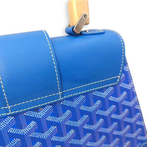 Saigon  PM Blue Shoulder Bag in Canvas Silver hardware CL2511-16937 3