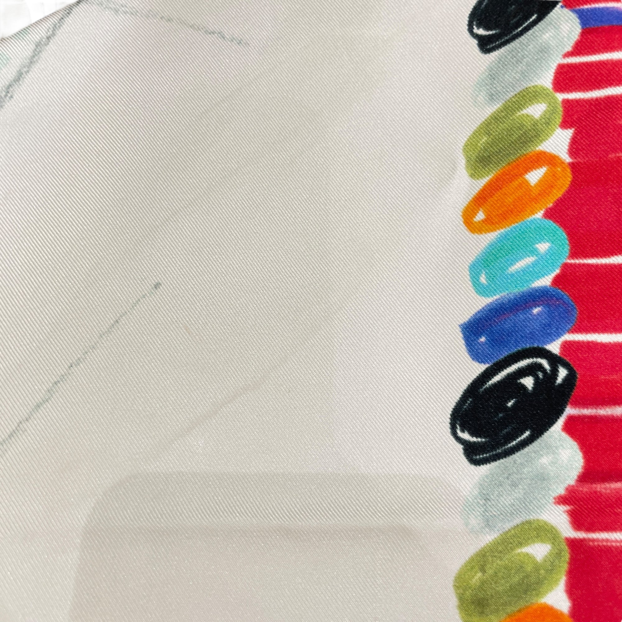 White Paint Strokes 84cm x 84cm Multi-Color Scarf in Silk