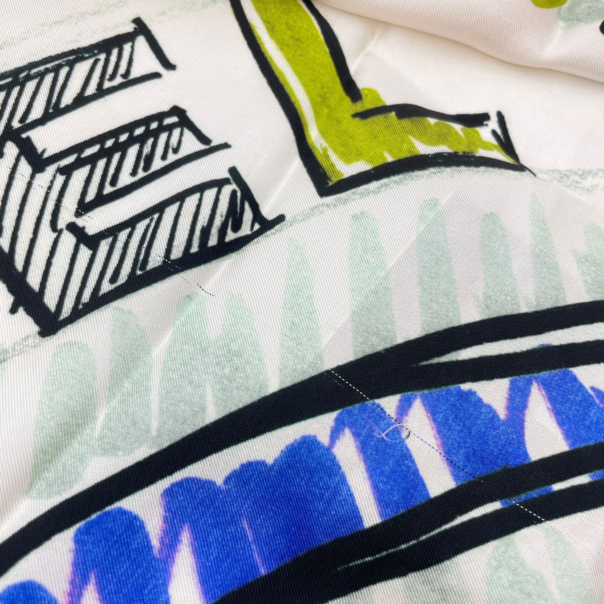 White Paint Strokes 84cm x 84cm Multi-Color Scarf in Silk