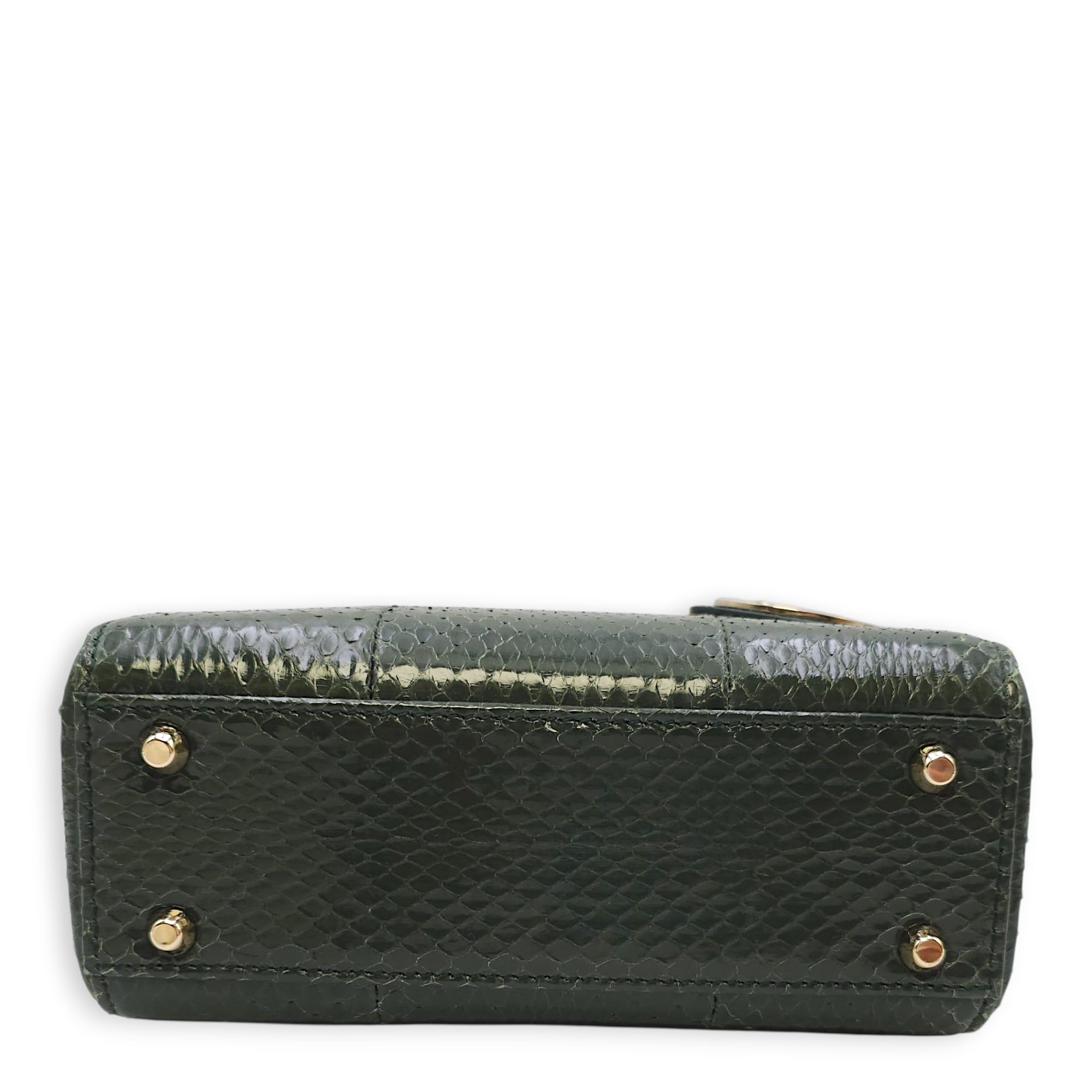 Lady Dior  Mini  Green Crossbody Bag in Python  Gold hardware CL2511-17033 16