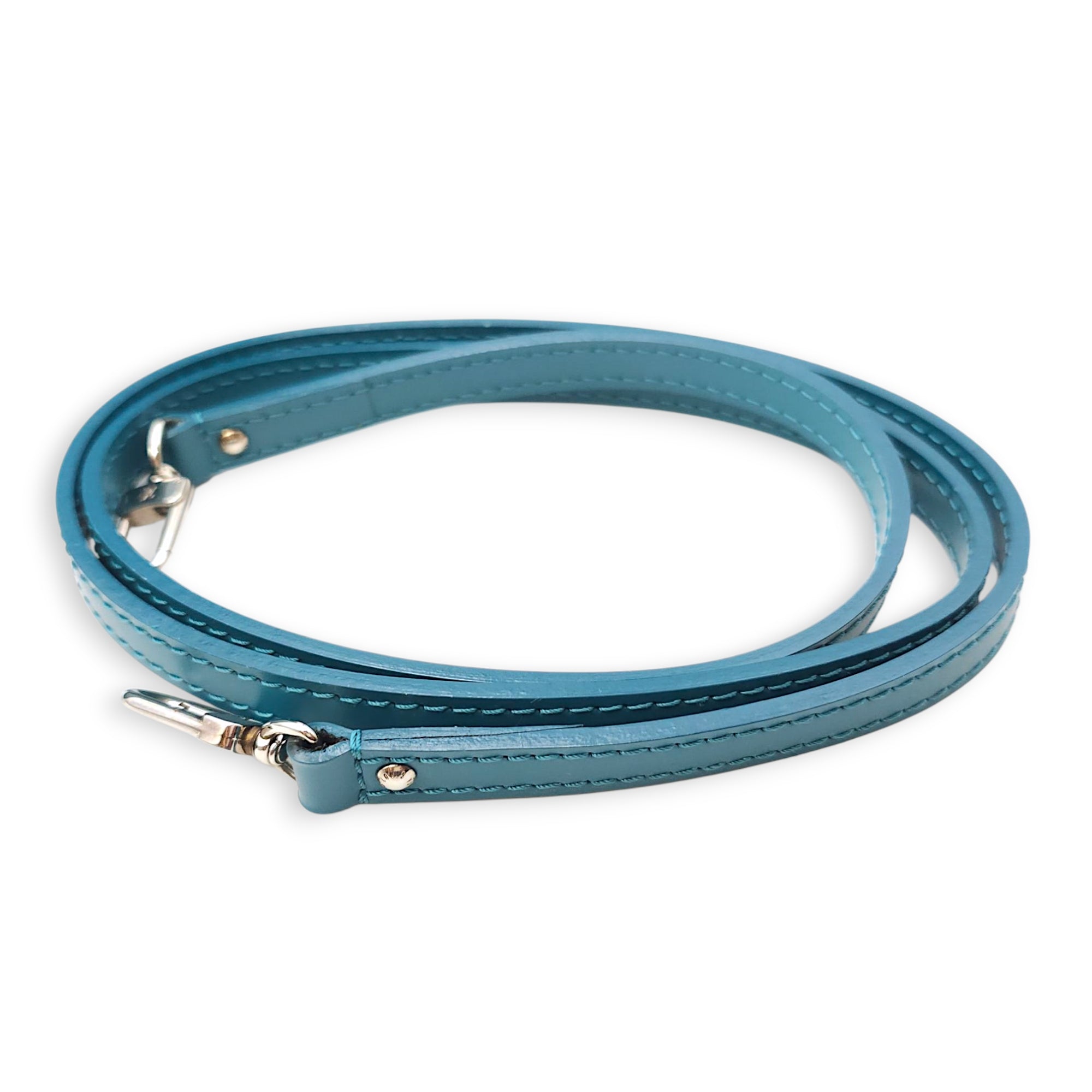 Alma BB Blue Crossbody Bag in Epi Leather, Silver hardware