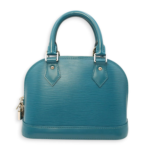 Alma BB Blue Crossbody Bag in Epi Leather, Silver hardware