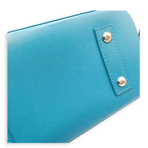 Alma BB Blue Crossbody Bag in Epi Leather, Silver hardware