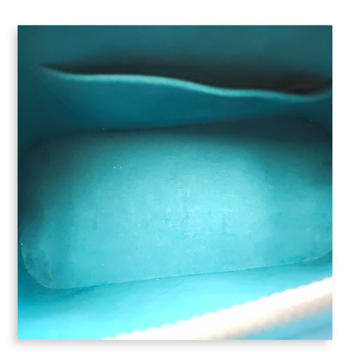 Alma BB Blue Crossbody Bag in Epi Leather, Silver hardware