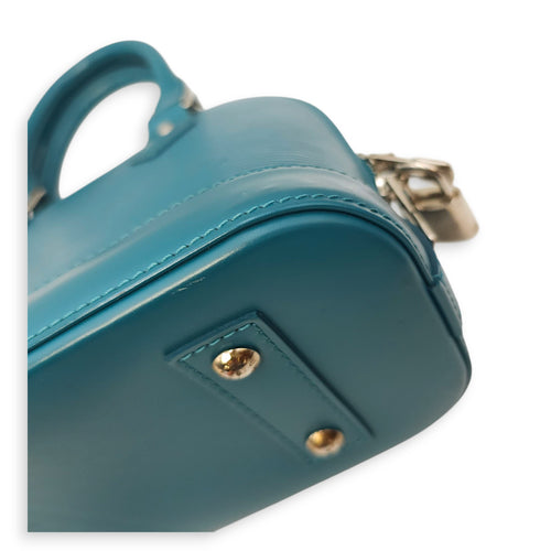 Alma BB Blue Crossbody Bag in Epi Leather, Silver hardware