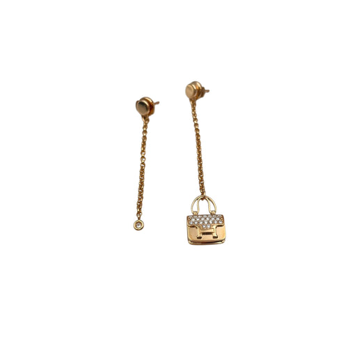 Amulettes Constance  Earrings in 23 Diamonds, 0.21CT, Rose Gold Hardware