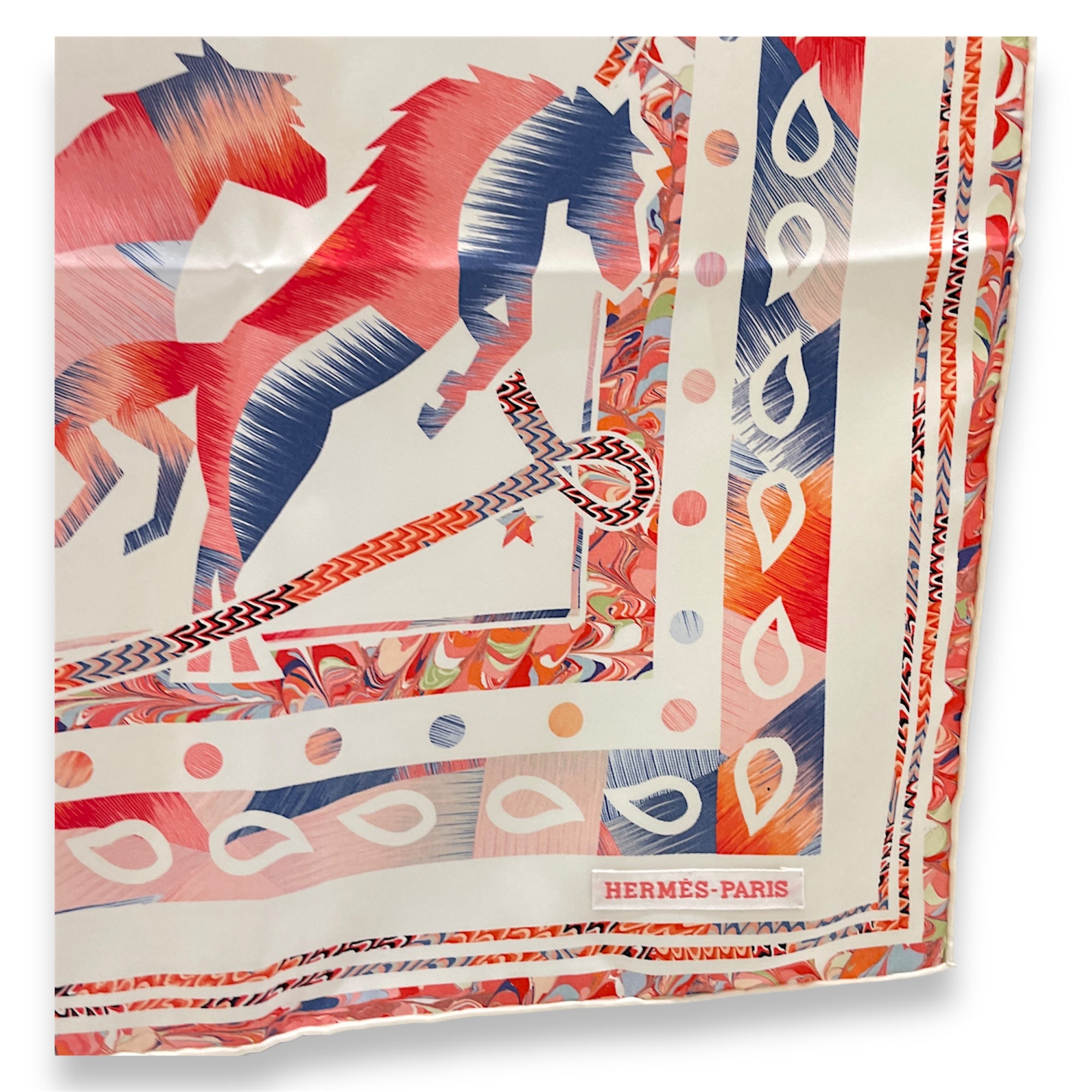 Les Mustangs Marble 90 Multi-colour Scarf