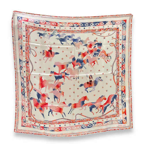 Les Mustangs Marble 90 Multi-colour Scarf