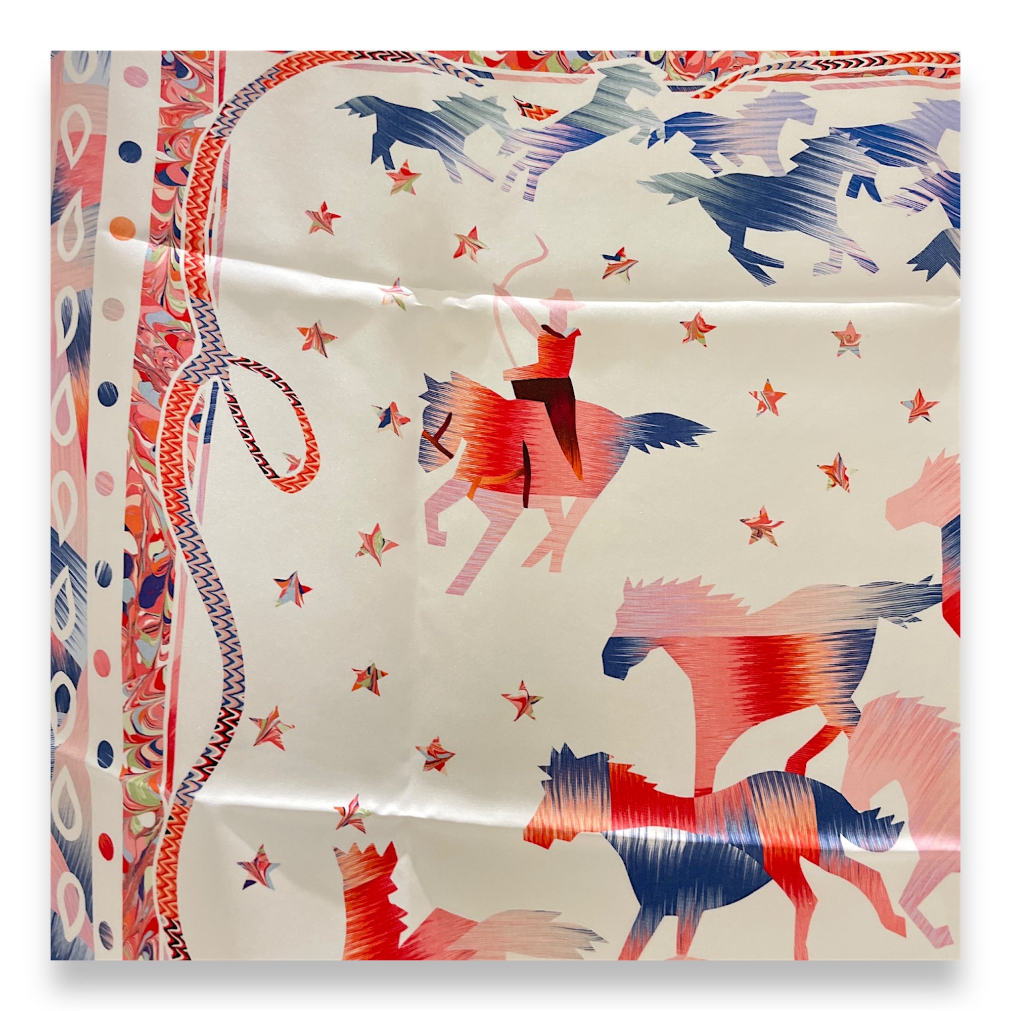 Les Mustangs Marble 90 Multi-colour Scarf
