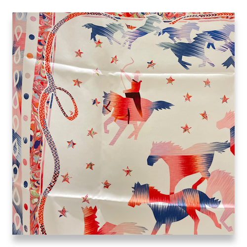 Les Mustangs Marble 90 Multi-colour Scarf