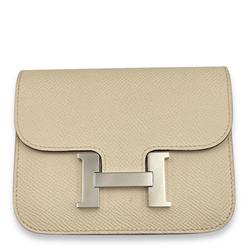 Constance Slim Nata Wallet in Epsom, Palladium hardware